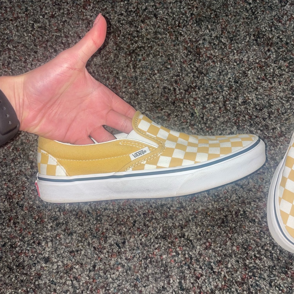 YELLOW CHECKERED VANS